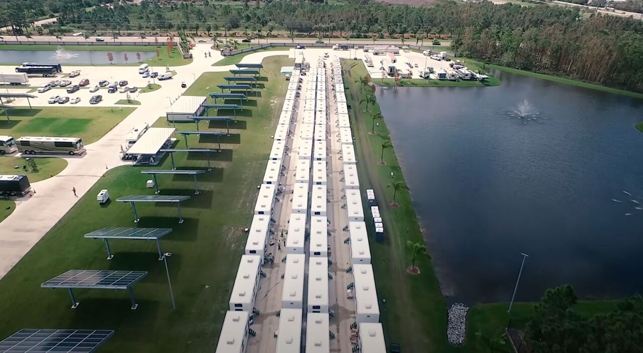 Florida Power & Light staging operations for Hurricane Irma - Sept. 2017