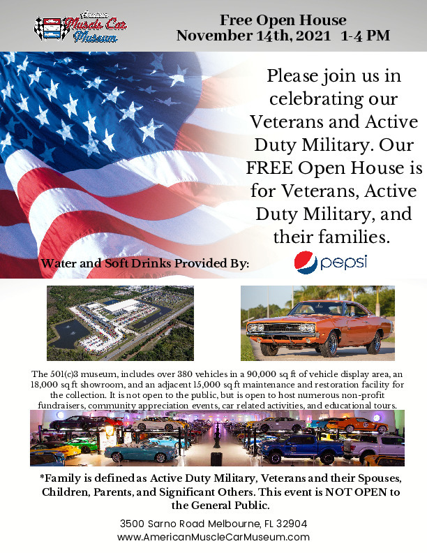 2021 Free Veterans Day Open House Flyer