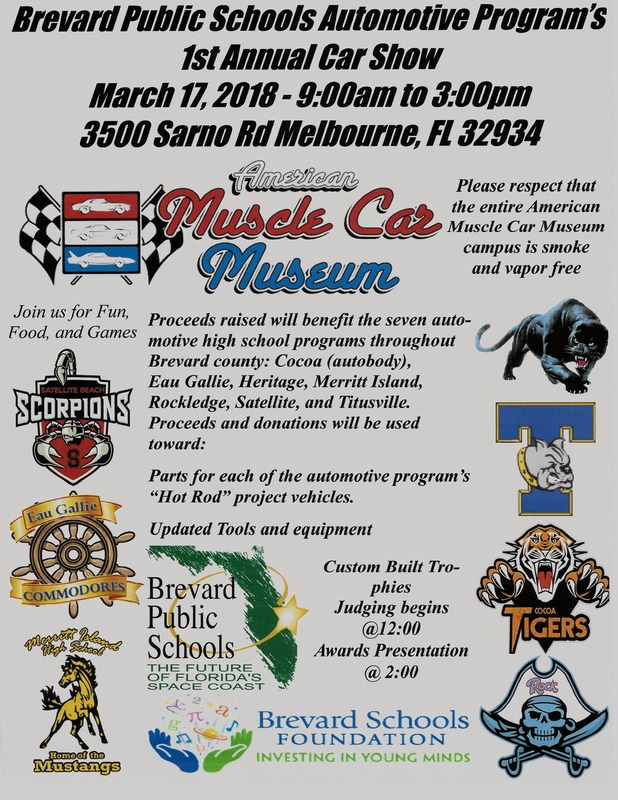 Brevard Public Schools Car Show Flyer