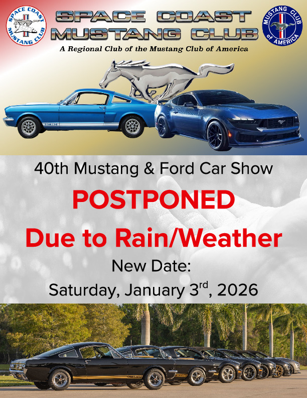 Space Coast Mustang Club Car Show Flyer