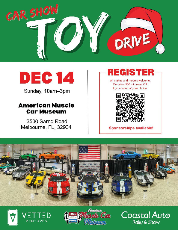 Vetted Ventures Toy Drive Car Show Flyer