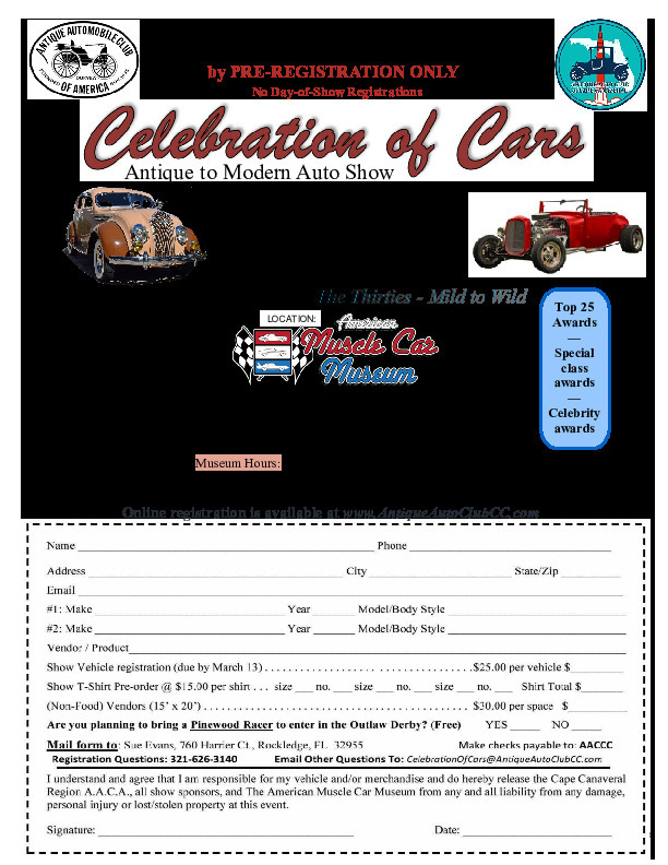 2023 Celebration Of Cars - AACA Flyer