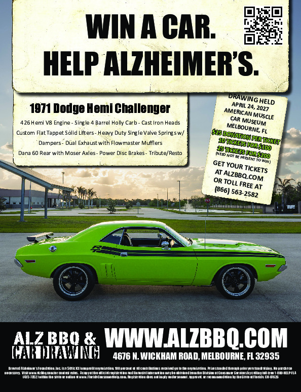 2027 Brevard ALZ BBQ and Car Giveaway Flyer