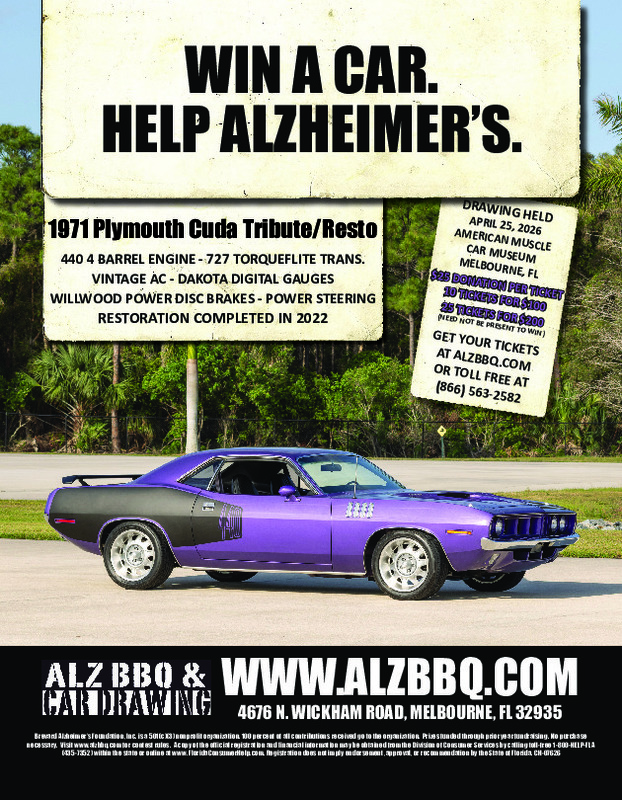 2026 Brevard ALZ BBQ and Car Drawing Flyer