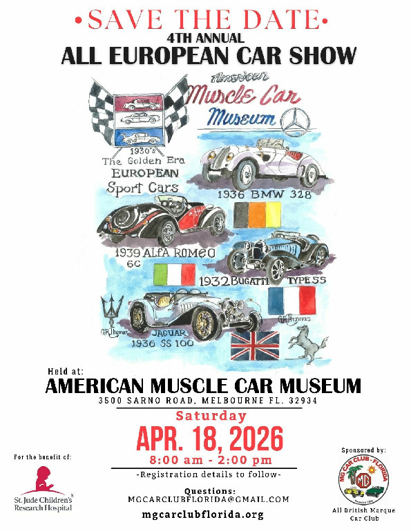 4th Annual European Car Show Flyer