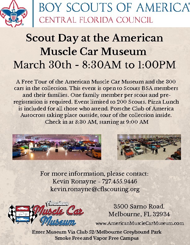 Scouts Day at the Museum Flyer