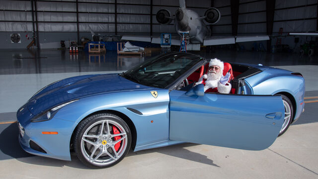 Santa goes for a ride