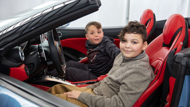 The Zazza's had an amazing time sitting in the Ferrari California at 2018 Jingle Jet
