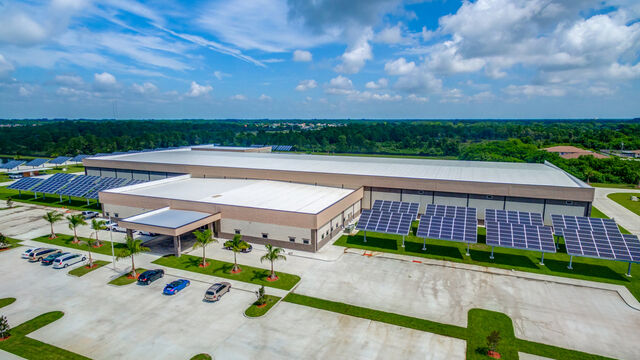 Aerial view of the American Muscle Car Museum