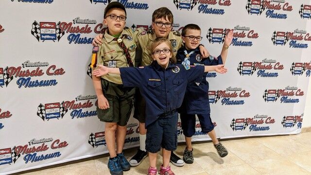 Boy Scouts at the Boy scout Troop 323 tour