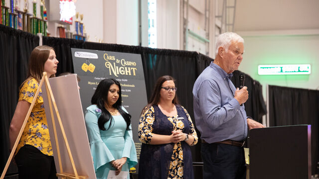 Speaking at the Candlelighters of Brevard Cars and Casino Night