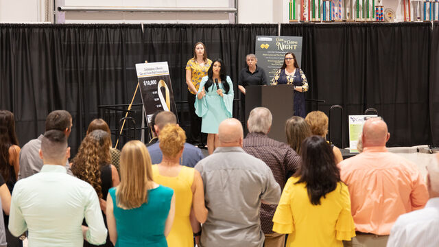 Speaking at the Candlelighters of Brevard Cars and Casino Night