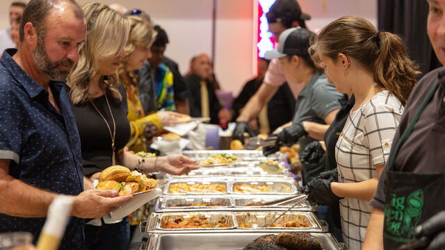 Attendees dine on the fine foods available at the Candlelighters of Brevard Cars and Casino Night