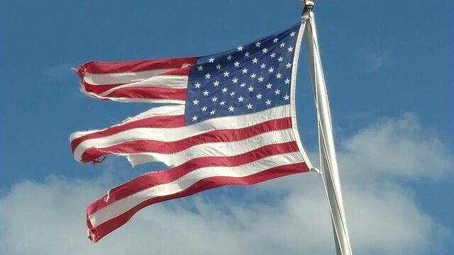 Day after Hurricane Irma. The American flag still waves!