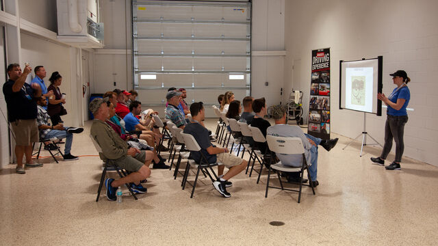 A lesson being tought at the Hagerty Youth Driving Experience