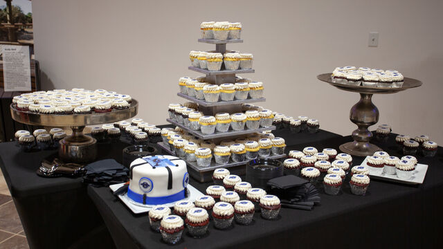 Desserts set out for the attendees