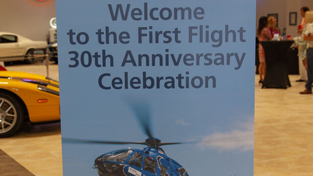 Health First 30th Anniversary of First Flight sign