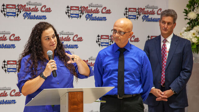 Presenting at the Health First 30th Anniversary of First Flight