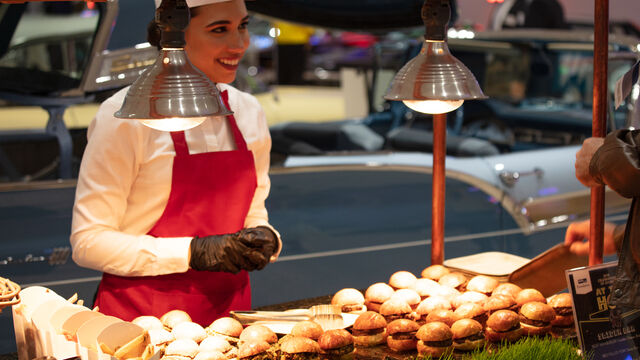 Serving up sliders at the Health First 35th Celebration of Giving Event