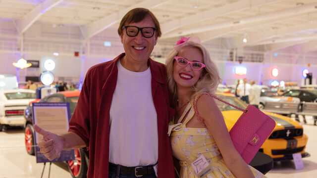 Mark and his wife stop for a photo