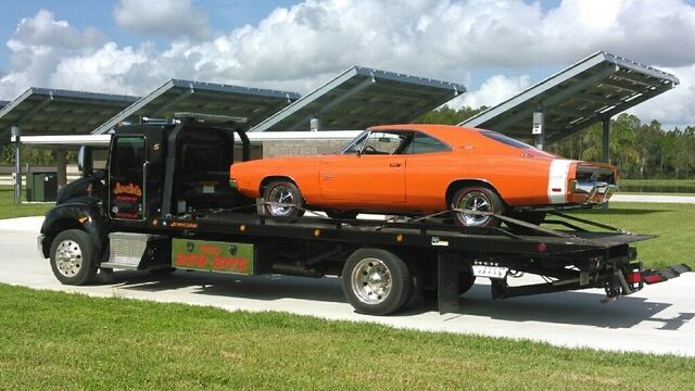 Bringing in a car to the new American Muscle Car Museum
