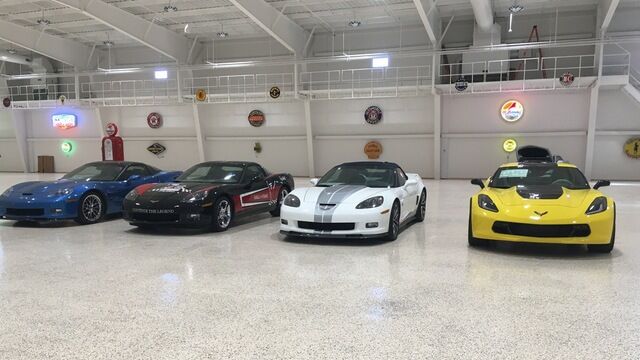 Lining up cars at the American Muscle Car Museum