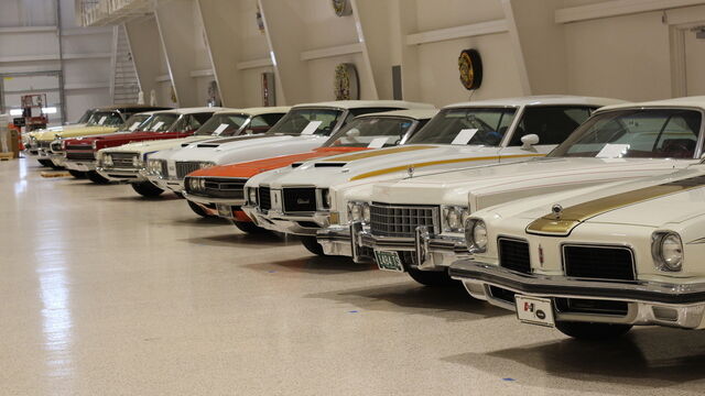 Lines of cars at the American Muscle Car Museum