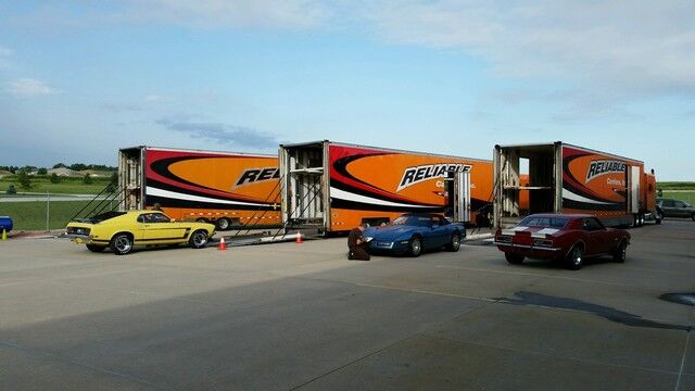 Trucking in the cars to the new American Muscle Car Museum