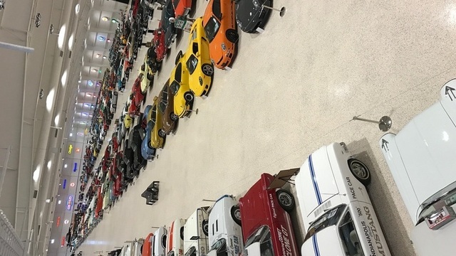 Rows of vehicles at the American Muscle Car Museum