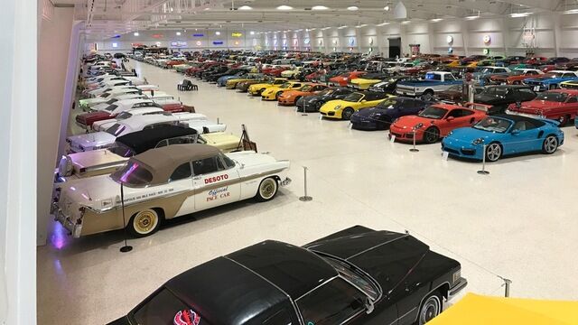 Rows of vehicles at the American Muscle Car Museum