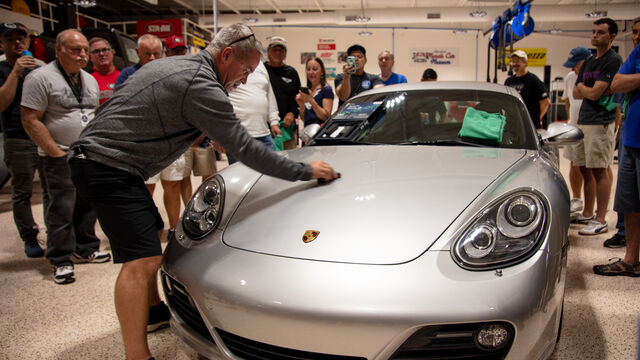 Buffing and shining on a Porsche