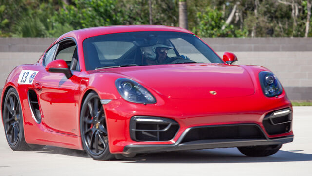 Red 13 navigating the track