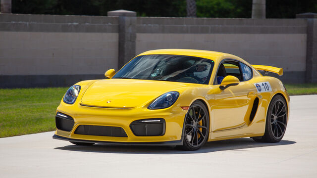 Yellow Porsche number 10