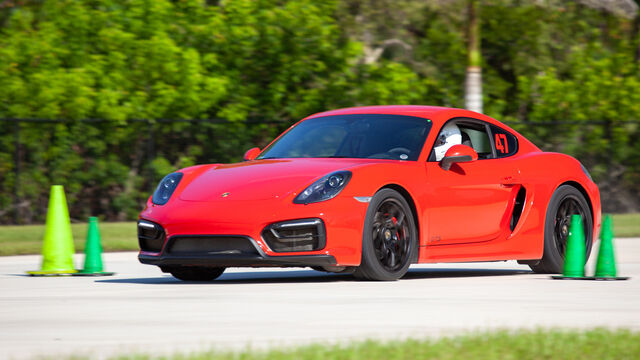 Red Porsche number 47