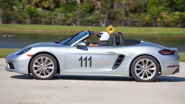Silver Porsche number 111 at the Porsche Club of America (PCA) Autocross 