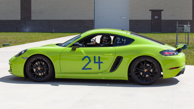 Thumbs up from green 24 at the Porsche Club of America (PCA) Autocross 