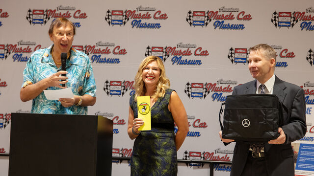 Mark speaks at the Satellite High School Instrumental Fundraiser