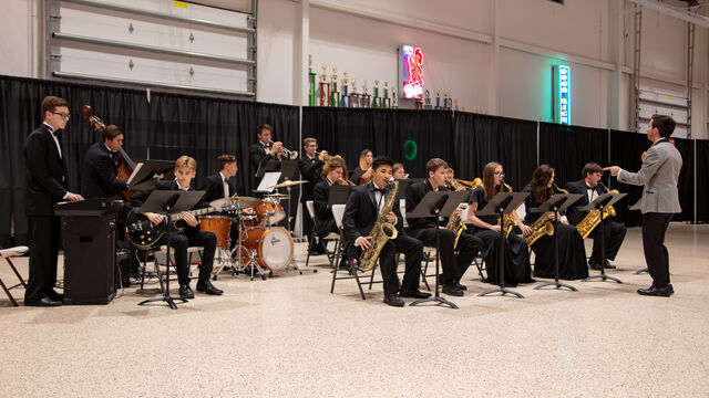 Satellite Beach students providing music for the Satellite Beach students providing music for the event