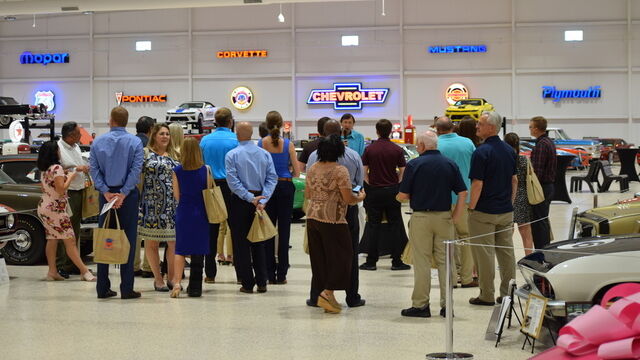 Mark Pieloch speaks to the attendees at the Space Coast Honor Flight Event