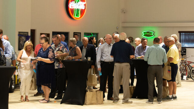 The gathering crowd at the Space Coast Honor Flight Event