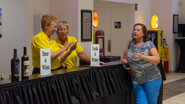 American Muscle Car Museum staff were on hand to serve drinks