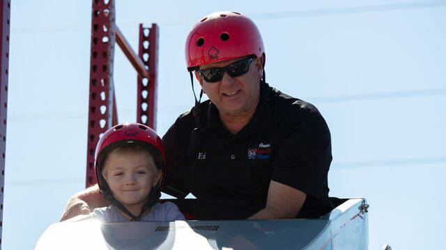 Younger kids had their parents in the passengers seat for the big race