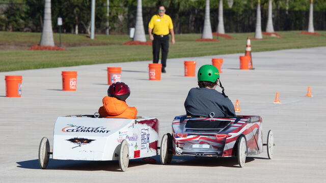 Neck and neck at the Sunshine State Superkids soapbox derby