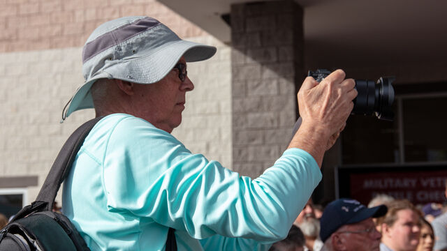 Photographing some of the sights at Veteran's Day Open House