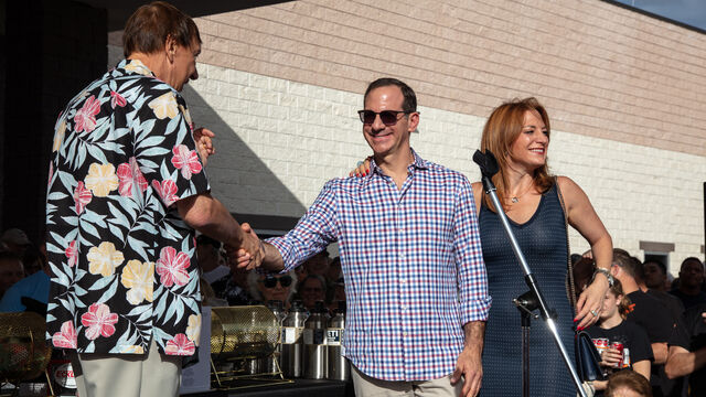Mark Pieloch speaking at the Veteran's Day Open House