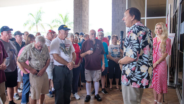 The opening speech at Veteran's Day Open House