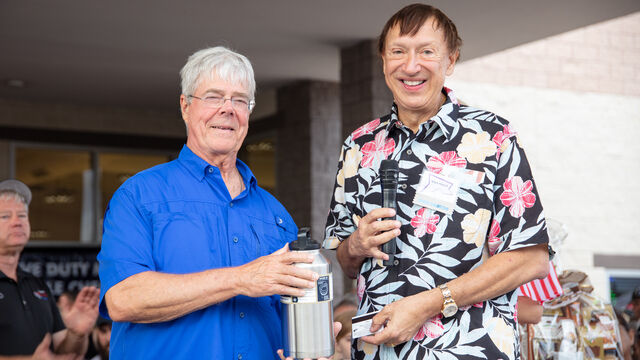 Another Yeti Thermos is raffled off at the Veteran's Day Open House