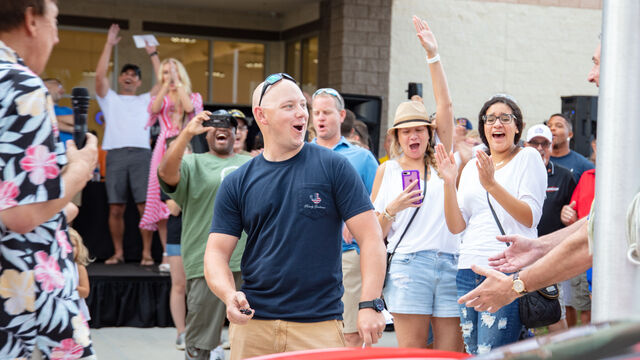 This attendee is shocked at the Veteran's Day Open House
