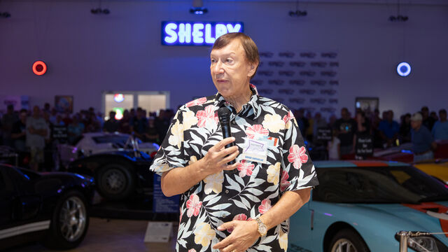 Mark Pieloch speaks to the attendees at Veteran's Day Open House