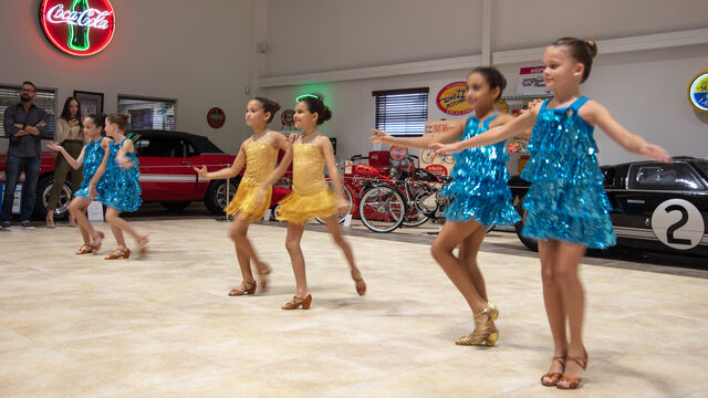 These girls provided entertainment through dance for the attendees at Veteran's Day Open House